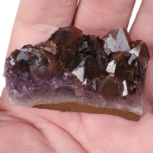 Thunder Bay Amethyst Cluster • 56 g Natural Red-Flash Hematite Quartz • Canadian Crystal Specimen • Mini Collector Display