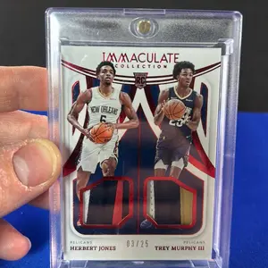 Herbert Jones / Trey Murphy — 2021-22 Immaculate First Print RC Patch /25