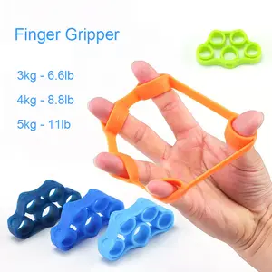 Hand Gripper Silicone Finger Expander Exercise Hand Grip Wrist Strength Trainer Finger Exerciser Resistance Bands Fitness Strength Training Equipment