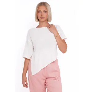 Ardena Boucle Knit Top - Cream