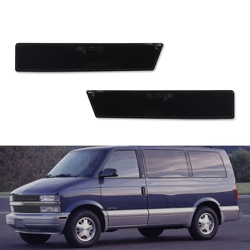 2pcs Smoked Front Bumper Side Marker lamps Light For 1995 1996 1997 1998 1999 2000 2001 2002 2003 2004 2005 Chevy Astro / GMC Safari Van,Replace OEM 5977846 GM2557103, 5977845, GM2556103