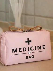 Portable Medicine Bag, Large Capacity First Aid Kit, Vintage Women's Medicine Bag, Small Pill Box and Emergency Bag, Travel Outdoor Essential, Travel Safety Kit
