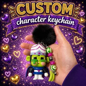 CUSTOM Keychain or bag clip