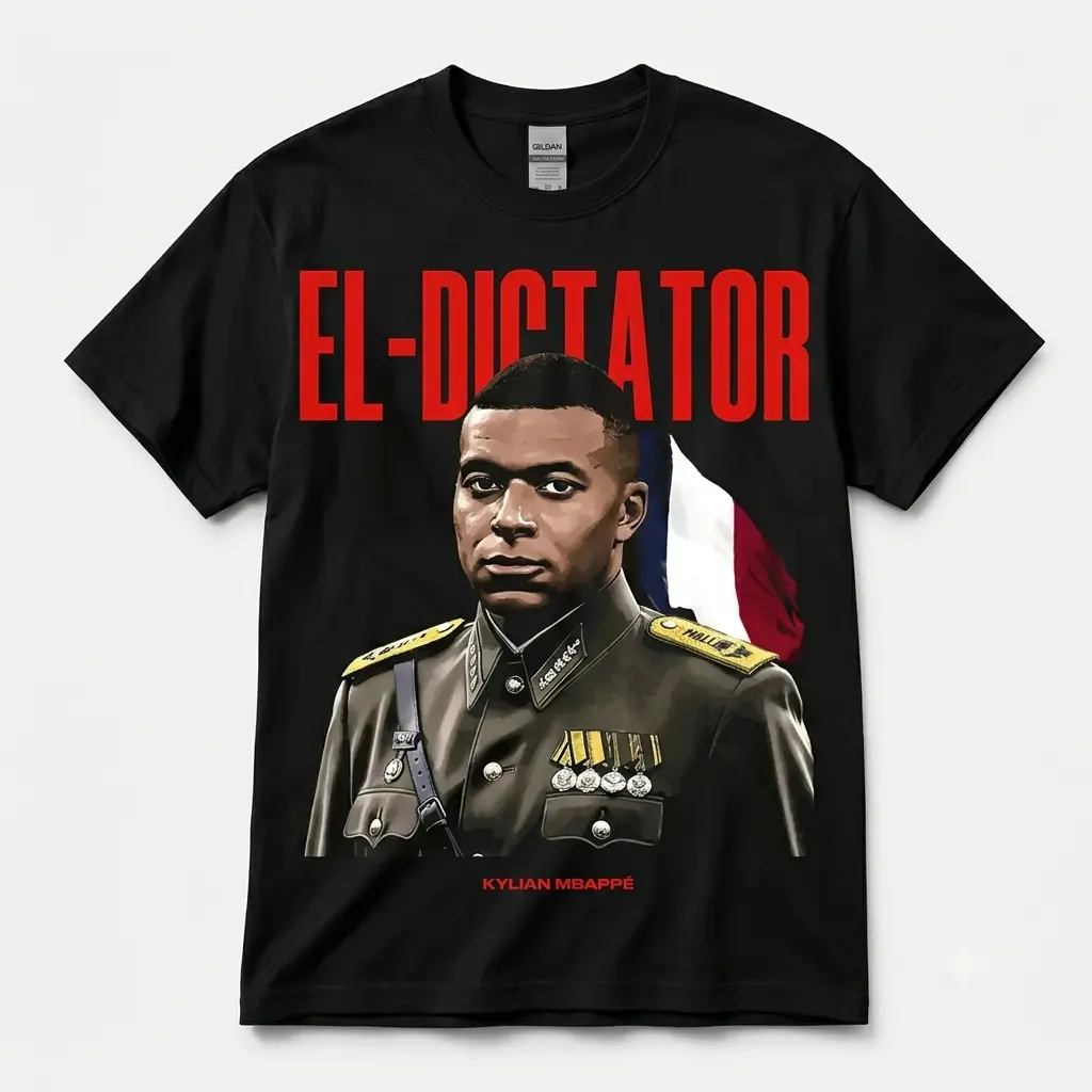 Mbappé 'El-Dictator' Viral T-Shirt - French Football Meme Tee graphic t shirt deals