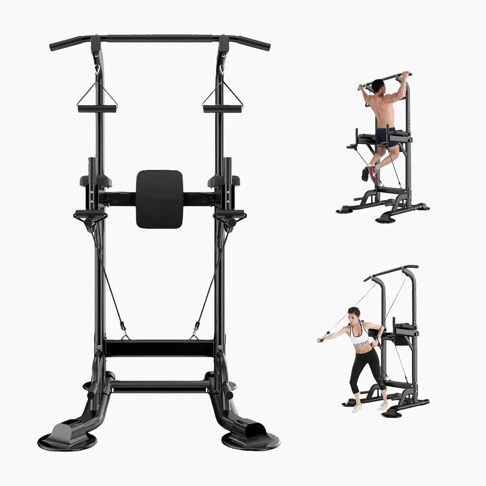 Multi-functional Power Tower Pull Up Bar & Dip Station | Multi-Function Strength Training Home Gym Equipment | Adjustable Height for Full Body Workout | 450LBS Capacity
