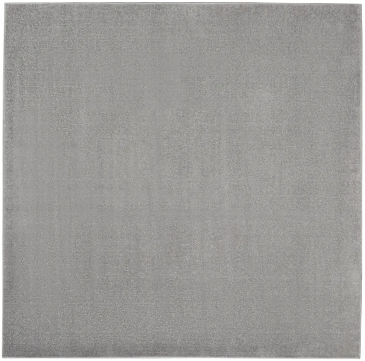 HomeRoots 7 x 7 ft. Silver Gray Non Skid Indoor & Outdoor Square Area Rug - Gray