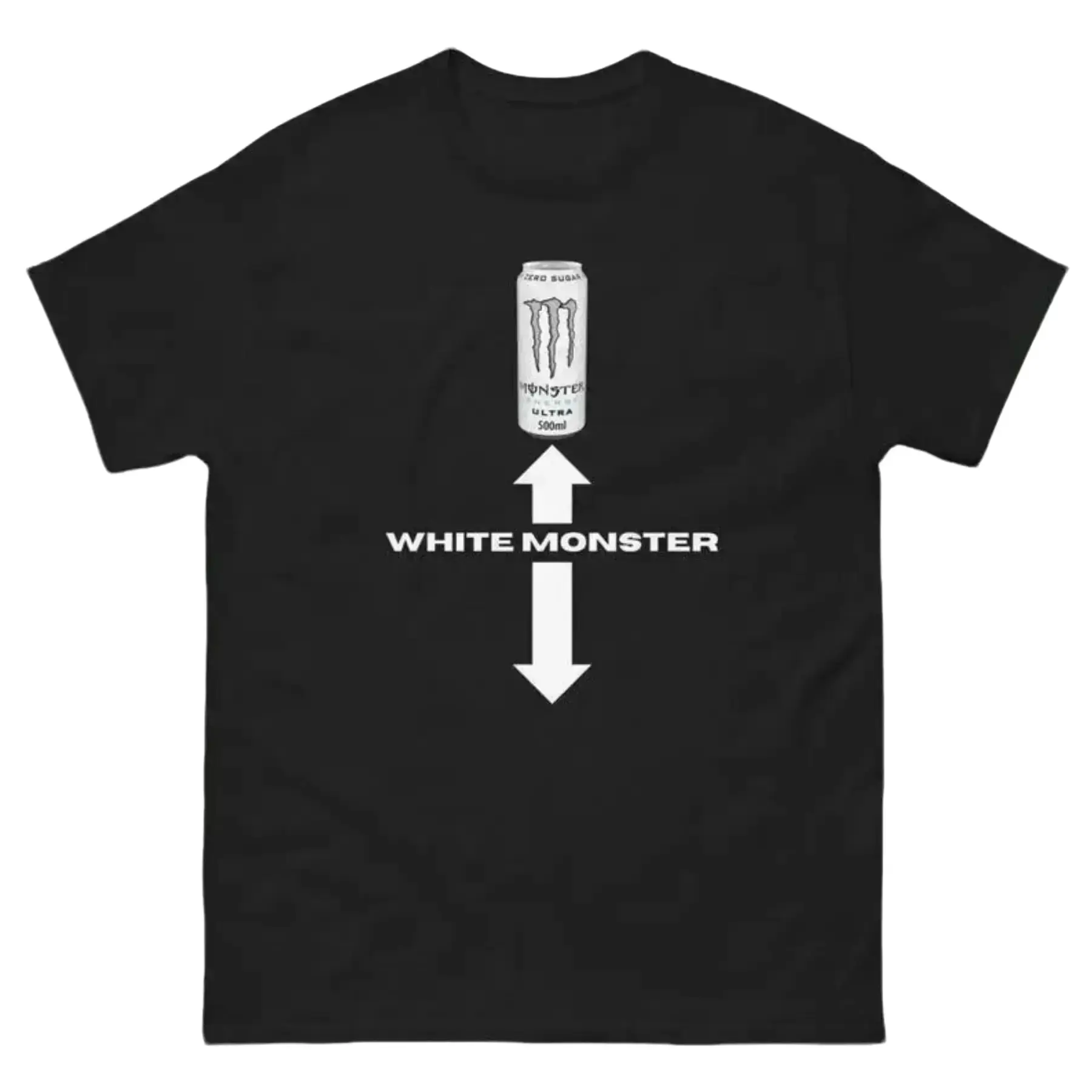 Men's Classic Monster Graphic T‑Shirt, Casual Loose‑Fitting Lightweight Short Sleeve Summer Menswear Top, White
