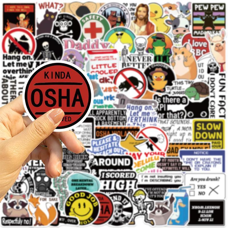 100PCS Funny Sarcastic Sticker Pack, Waterproof Vinyl Meme Stickers for Laptop, Water Bottle, Phone, iPad & Folding Chair