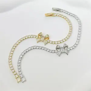 Zirconium inlaid butterfly flower bracelet women, sweet light luxury niche design full of diamonds fashion bracelet