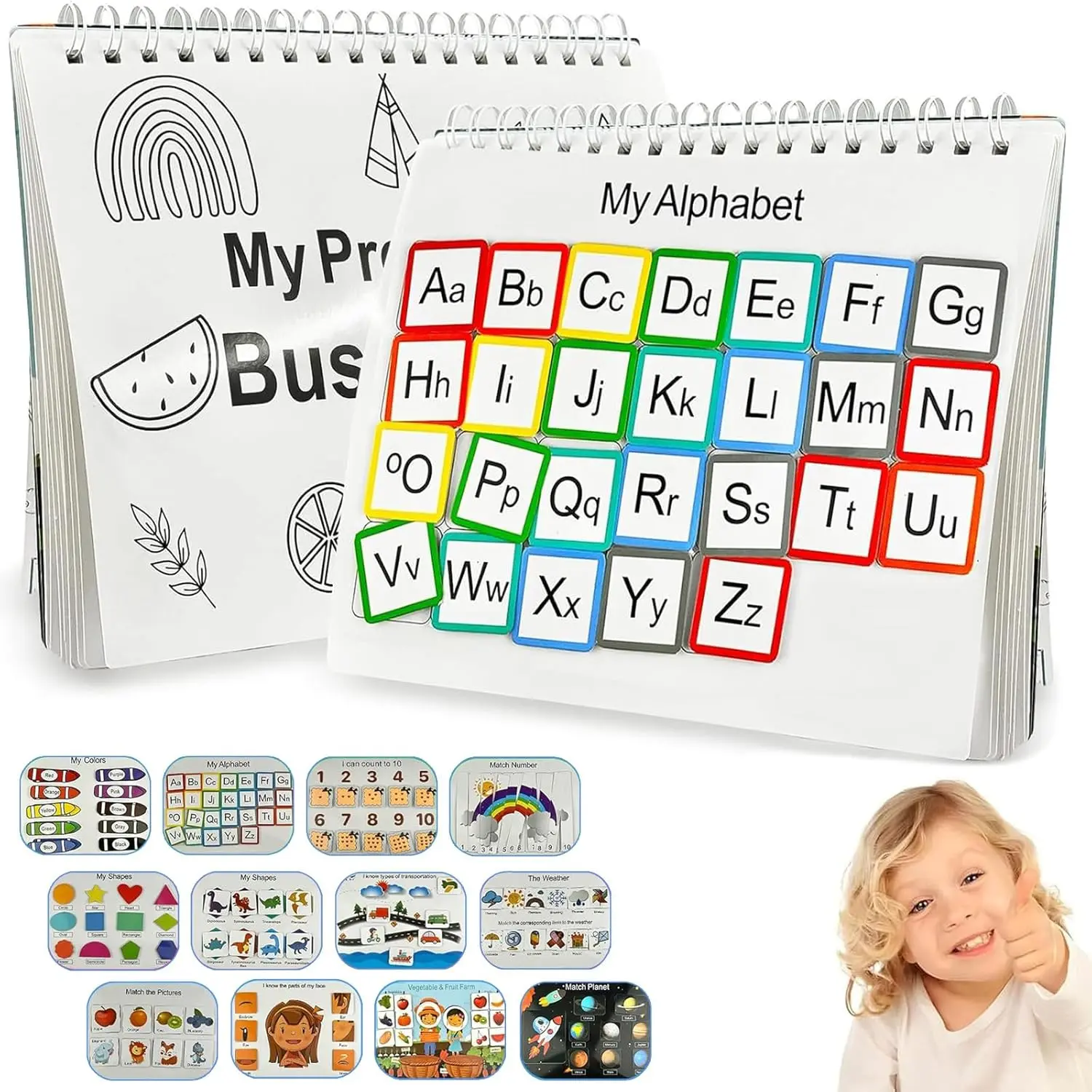 Children's Busy Books Montessori Preschool Learning Activities1-3 Years Old Activity Binder Autism Learning Materials Coloring Books 	busy book for toddlers toddler busy book montessori busy book