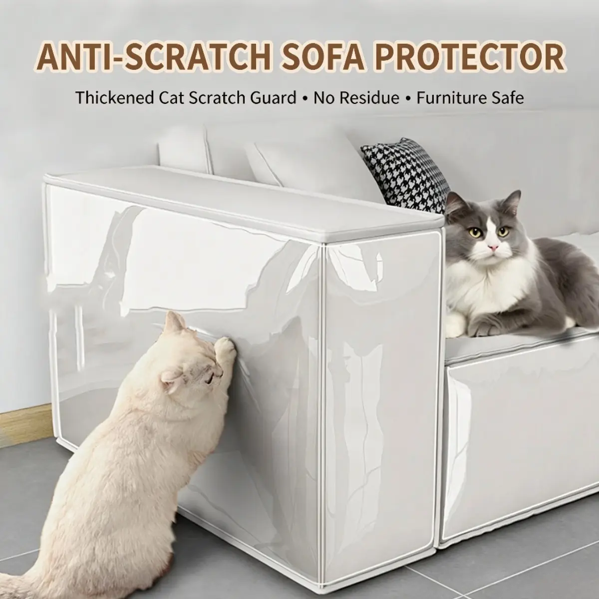 Cat Scratch Protection Wall Protector Film Self Adhesive Removable Transparent Sticker for Walls Anti Scratch Heavy Duty Renter Friendly