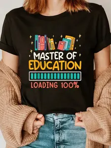 100% Cotton Master Of Education Loading 100 % Masters Degree Passed T-Shirt