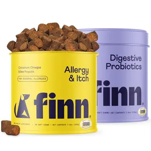 FINN Comfy Pup Bundle - Gut & Allergy Support for Dogs - 180 Soft Chews - Digestive Probiotics & Allergy Itch Chews - Vet Formulated NASC Certified