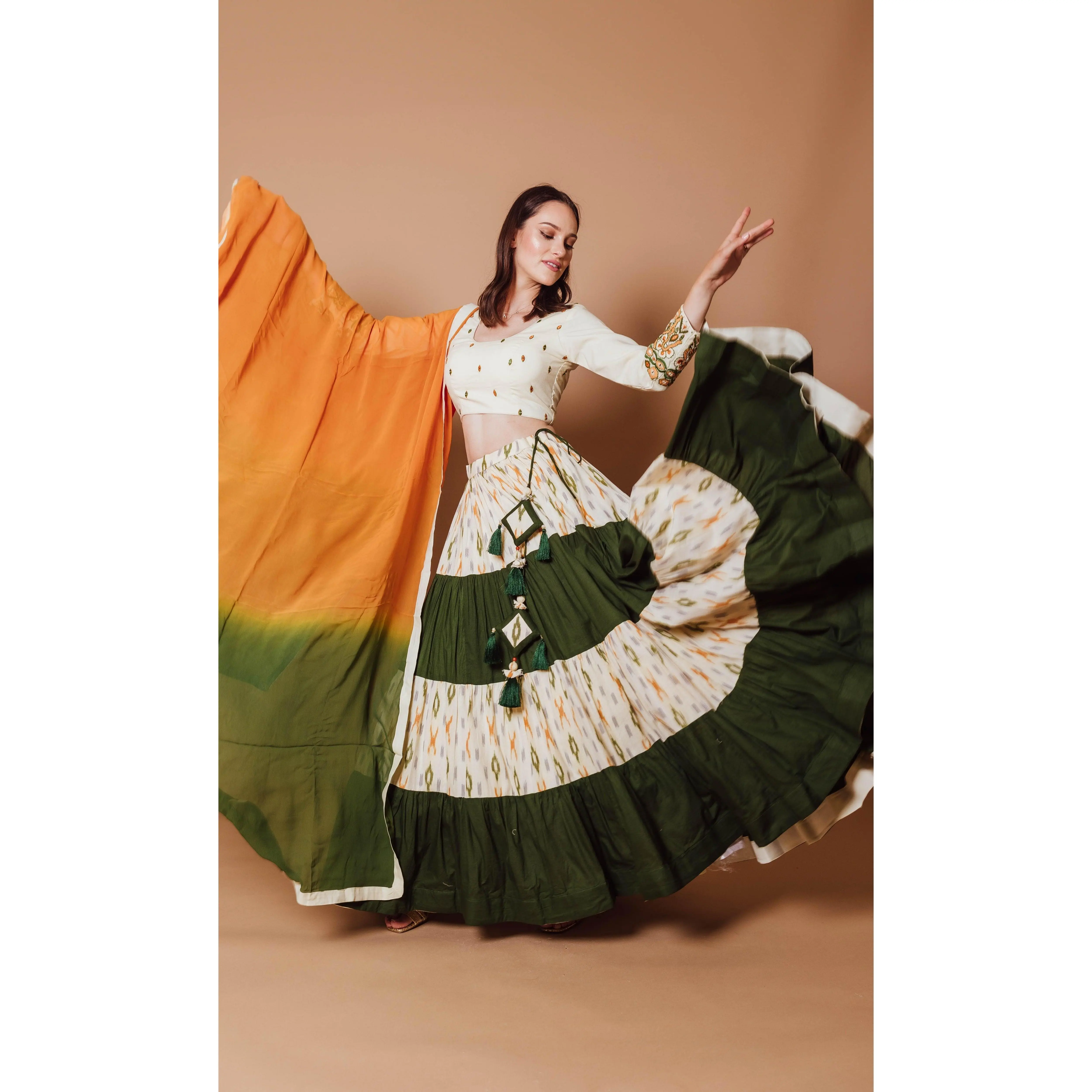 Cusia Tiered Chaniya Choli Set