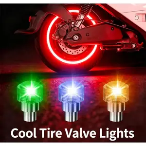 LED wheel light Waterproof Luminous Car Tire Valve Caps Vibration-Sensitive LED Tire Valve Cap-bicycle car motorcycle tire led,summervibes