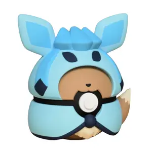 Eevee Glaceon Poncho Poke Ball - Inspired 3D Printed Collectible