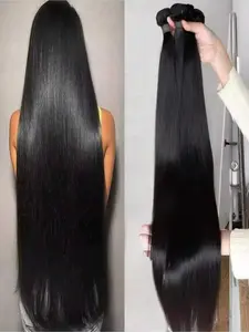 12a Human Hair Weaves Straight Bundles, 3bundles Double Weft, Elegant Hair Extensions for Women, Suitable for Various Occasions