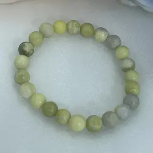 yellow jade 8mm bracelet crystal