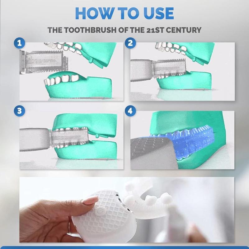 Electric 360 Tooth Brush, Full 360° Coverage with Multiple Modes, entle on Sensitive Gums, Time-Saving Daily Routine (White)