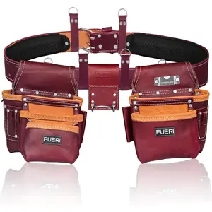 Leather Tool Belt Bags Pouches Heavy Duty for Men Construction Carpenter Electrician Framer Women Iron Worker