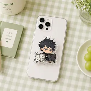 Cute Fushiguro Megumi Acrylic Magnetic Phone Grip, Aesthetic Japan Anime Devine Dogs Magsafe Phone Holder, Durable Pop Socket Phone Accessories