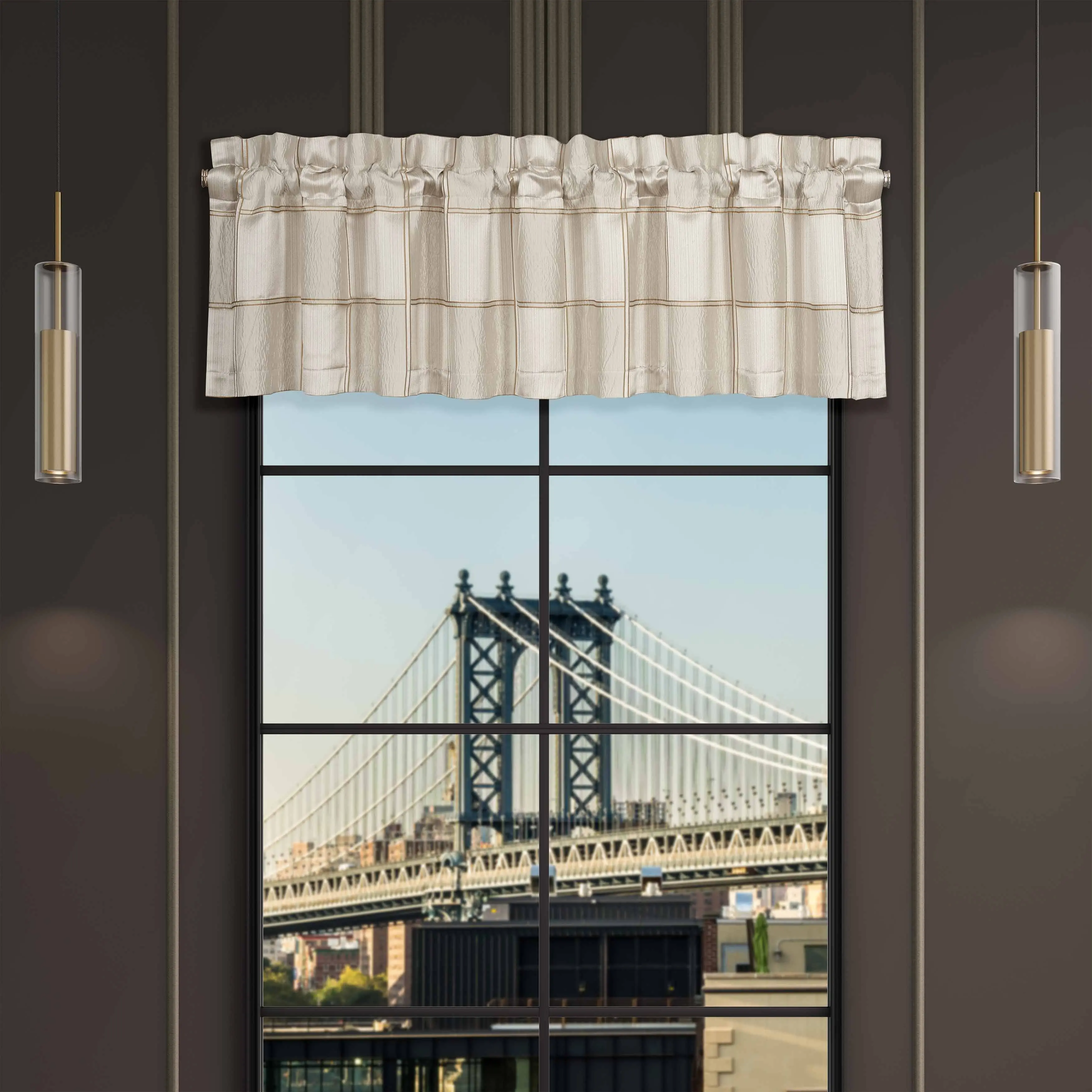 Brando Ivory Straight Window Valance