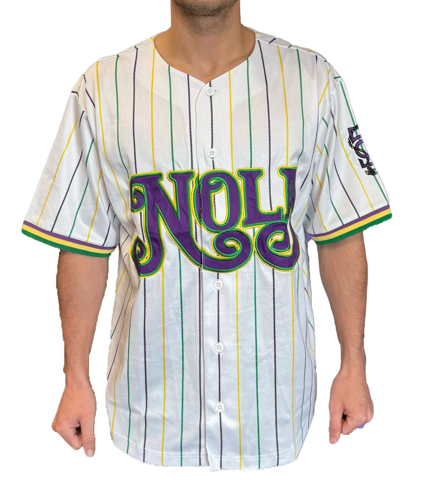 Nola Mardi Gras Baseball Jersey