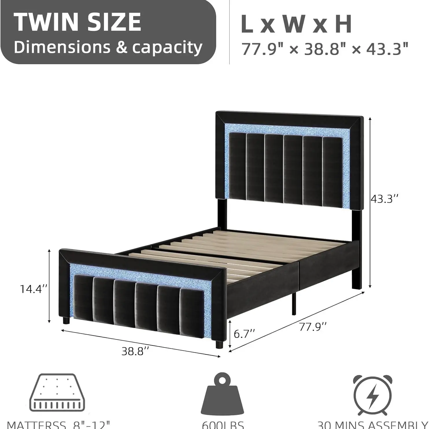 Twin Size Black