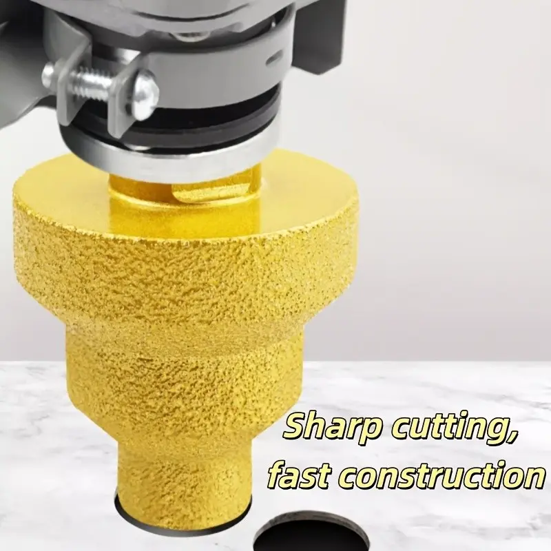 This Japanese-made triple-layer diamond reamer is suitable for drilling into ceramic tiles, marble, and glass. It features an M10 threaded connection and offers efficient cutting and drilling capabilities. Power Tools