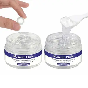 Museum Gel – Removable & Reusable Earthquake Putty for Glass, Antiques and Collectibles, Invisible Adhesive Wax to Prevent Falling & Shifting, Total 2 oz