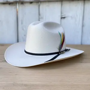50X Chaparral Estilo Sinaloa with Feather Rocha Hats Western Hat for Men