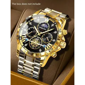 A genuine men's business student luminous waterproof flywheel high-end quartz watch