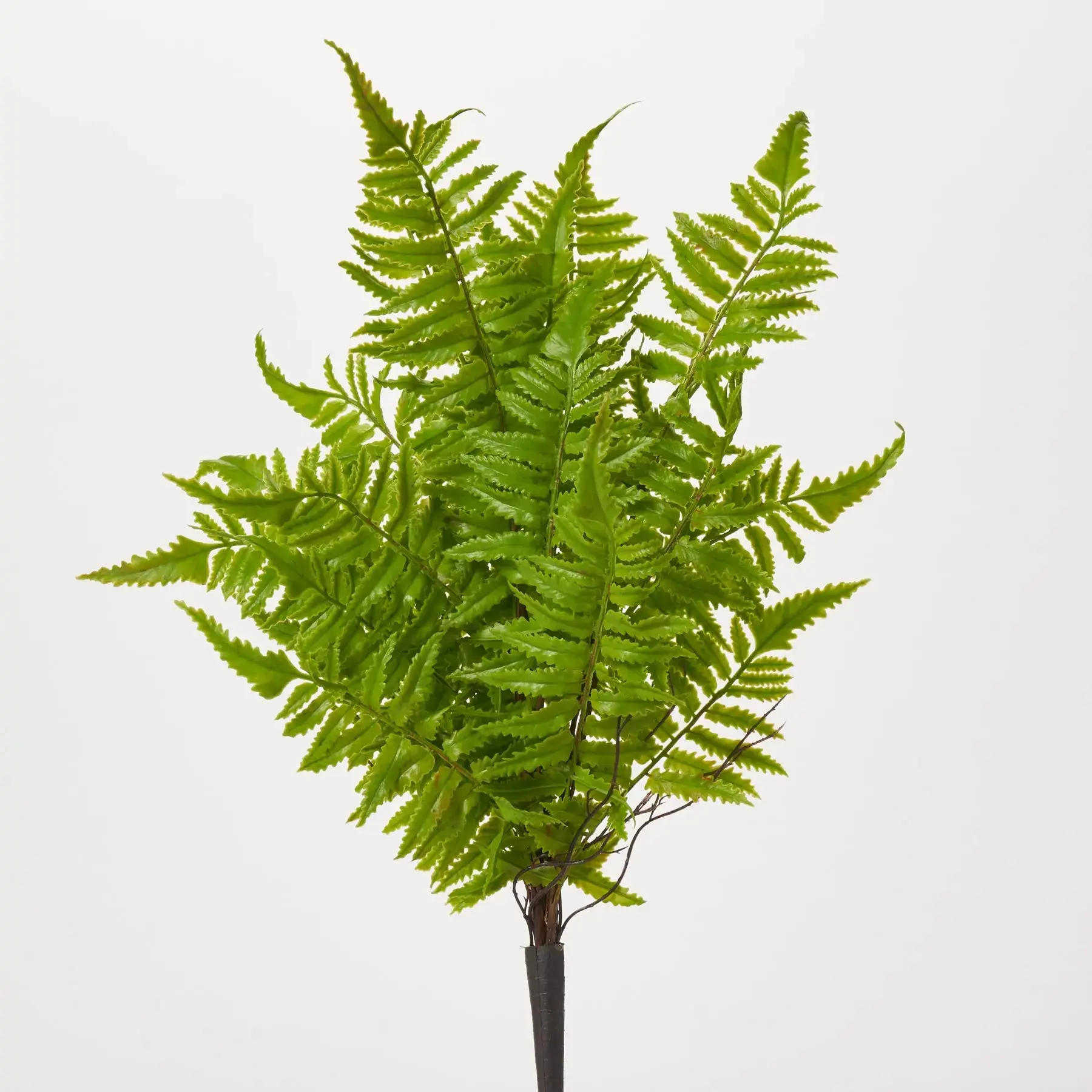 Artificial Ferns Medium Boston Fern Bush - 19" Faux Greenery Stem Bouquet, Home Decor Plants for Table Centerpiece