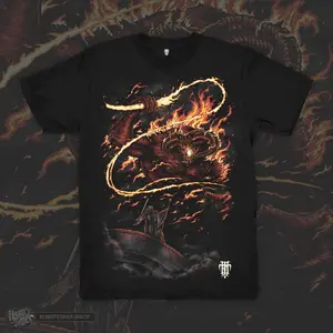 Retro Vintage Limited Durins Bane (FRONT ONLY) T-Shirt Cotton Menswear