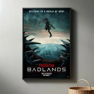 Predator Badlands Movie Poster | High Quality Print I 2025 Movie Poster | Modern Room Decorative Arts | Popular Film Gift