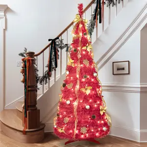 Silvanest Fully Decorated Pre-Lit 6’ Pop-Up Christmas Tree