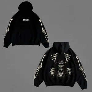 Attack On Titan Anime - The Final Season Pullover Streetwear | Eren in Founding Titan AOT Hoodie & Crewneck – Suitable for All Genders  | Unisex Tee To Match Sneaker