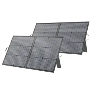 MHPOWOS 110W Portable Solar Panel, 110 watt 20V Monocrystalline Foldable Solar Charger for Power Station, 23.5% High Efficiency IP67 Waterproof for Camping RV Blackout Outdoor