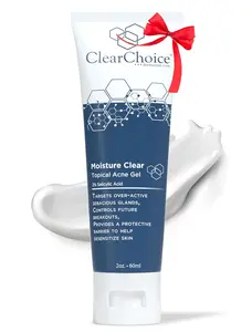 ClearChoice Moisture Clear Gel Moisturizer - 2% Salicylic Acid for Breakout Control, Lightweight Hydration, Antioxidant-Rich for Skin Protection, 2oz