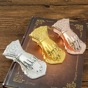Hand Clip Vintage Journal Charm Paper Notebook Metal Holder Retro Binder Bookmark Clamp Victorian Book Office Organizer