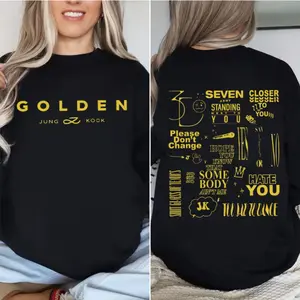 Jungkook Golden Album Tracklist Unisex Sweatshirt, Jungkook Golden Maknae Hoodie, Jungkook I'm Still Tshirt, Jungkook Kpop, Unisex Sweater Pullover Tee