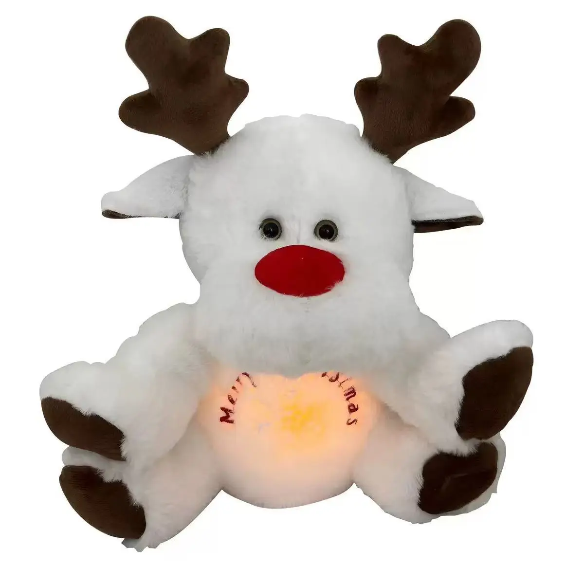 Breathing Christmas White Reindeer