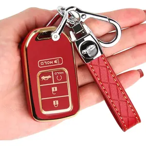 for Honda Key Fob Cover - Key Fob Case Shell Cover Holder for Accord Civic CRV Pilot Odyssey Soft TPU Full Protection