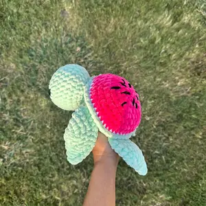 crochet watermelon turtle