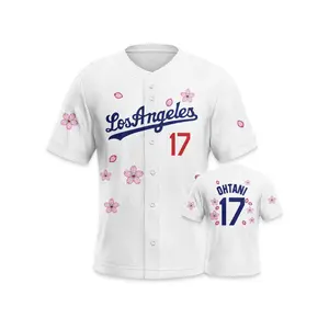 Men's Sporty Baseball Jersey #17 Los Angeles Design, Soft Fabric & Breathable Comfort, Ideal for Outdoor Activities & Daily Wear, Sport Top