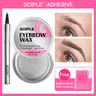 Waterproof Olive Oil Eyebrow Wax Gel - 1oz Brush-On Brow Enhancer with Aloe Leaf Moisture, Clean Long Lasting Hold, Smooth Soft Finish, Strawberry Scent, Moisturizing Daily Nourishing Shaper for Adults (Brow Fixing Eyebrow Paste, Gel Liner, Natural Look)
