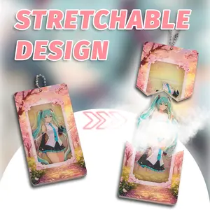 Exclusive Hatsune Miku Fan-Made Pull-Out Acrylic Sexy Crossdressing Trendy Cute Keychain Can be used as a fridge magnet, anime backpack charm, show-off card for friends, anime gift, or present for friends.