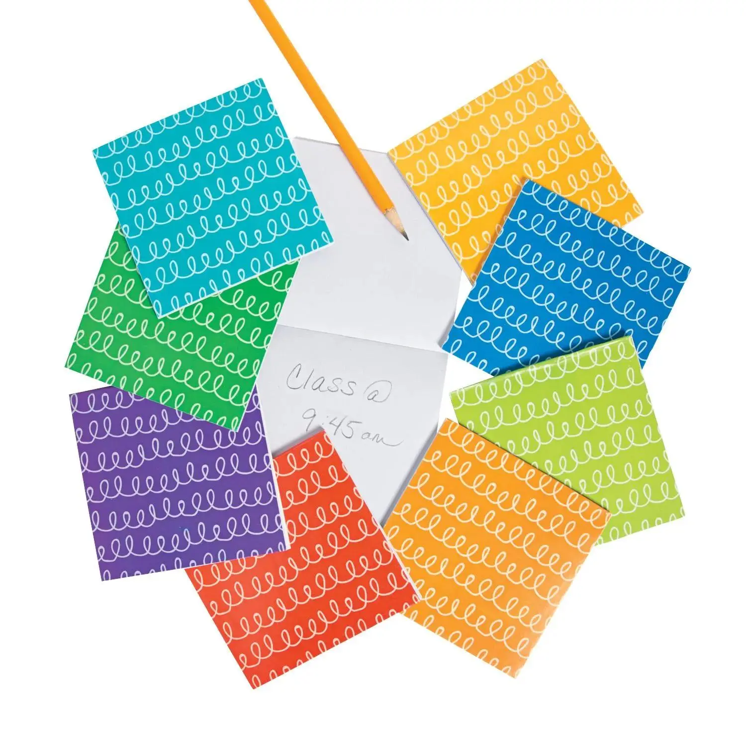 4" x 4" 30 pg. Scribbles Multicolor Paper Notepads - 24 Pc.