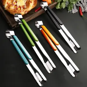 4PCS Heat Resistant Non-Stick Cooking Tongs Stainless Steel Silicon Handles,Tongs for Cooking-Very Suitable for Christmas, Halloween, And Valentine'S Day