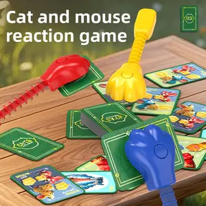 Cat & Mouse Board Game, Kids 3 Player Reaction Training Educational Toy